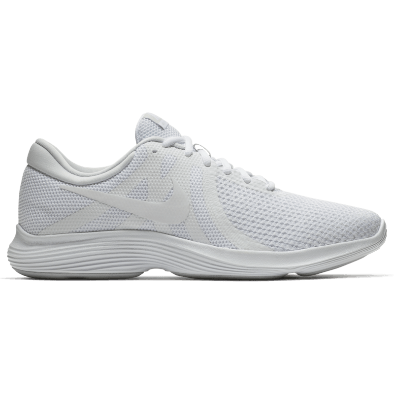 Nike Revolution 4 White School Shoes with Laces