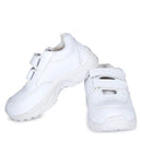 Bush Unisex White Velcro Gola School Shoe