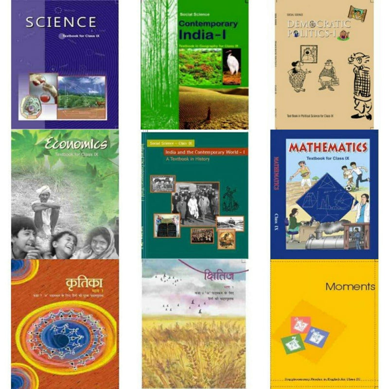 NCERT Complete Books Set for Class -9 (English Medium) with Hindi Kritika & Kshitij – latest edition as per NCERT/CBSE